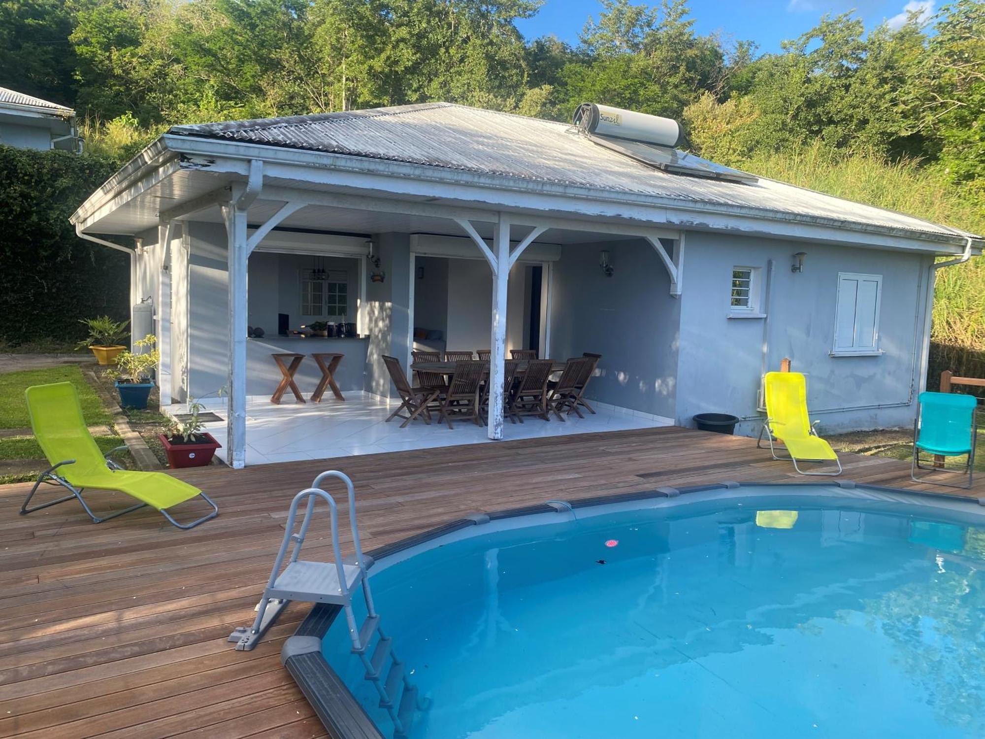 Les Terrasses De Maelle - Jolie Villa F4 Vue Mer Riviere-Salee ภายนอก รูปภาพ